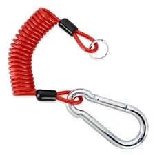 Nilight 4FT Breakaway Trailer Cable Stainless Steel Spring Towing Coiled Wire