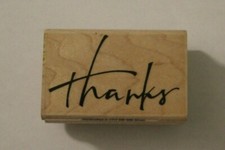Thanks Rubber Stamp 2005 Stampabilities Thanks 02 ER1050 Cardmaking Papercraft