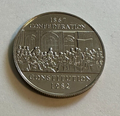 Canada 1982 $1 Dollar - 1867 Confederation Constitution Coin