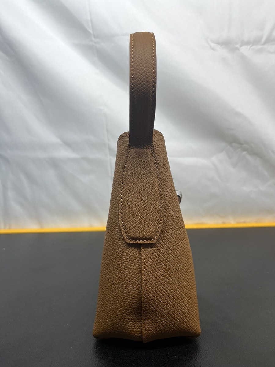 Longchamp Roseau Leather Hobo Shoulder Bag XS in Natural