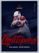 David Johnson 2019 Panini Luminance Lightspeed Orange /100 LS19 Cardinals