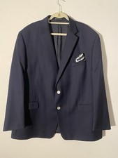 Ralph Lauren Mens Navy Wool Blazer Size 50R