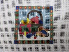 Melissa Shirley Designs Handpainted Needlepoint Canvas MINI Christmas Gift Scene