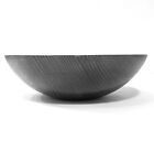Hand Made Wooden Bowl, Artist Signed & Dated Black Outer Stain, 10.5 W X 3T