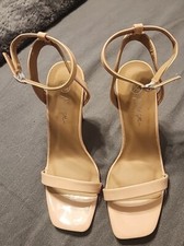 Nasty Gal 4.5" Faux Patent Leather Strappy Heels Women's size  US 5