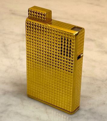 Vintage RONSON Gold Plated Mid Century Modern Design Lighter Germany 