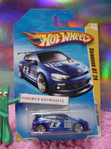 htf 2010 i Hot Wheels SCIROCCO GT 24 #33∞blue VW; 10sp Premiere ∞New Models - Picture 1 of 3