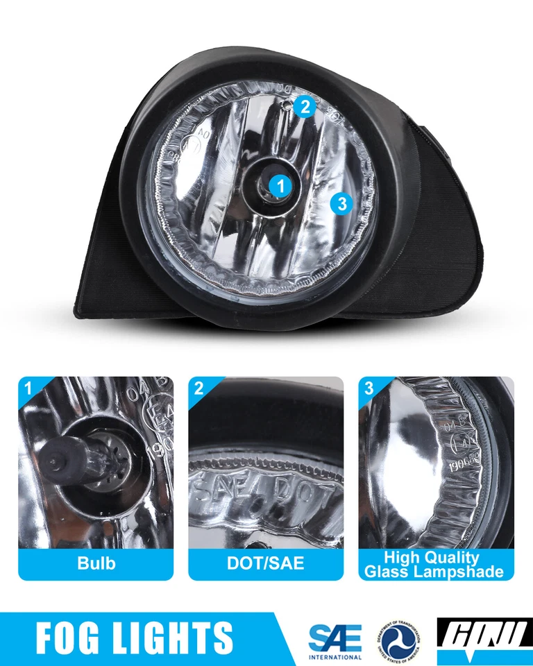 Luces antiniebla transparentes para parachoques delantero Toyota Echo 2003 2004 2005 + kit de interruptor Foto 3 de 4