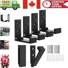 Adjustable Heavy Duty Wall Hooks - 6 Pack Black Folding Design for Home & School