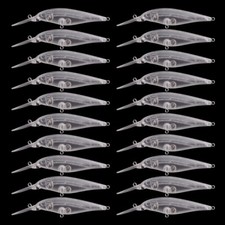 20pcs Blank Lure Minnow Fishing Lures Unpaint...