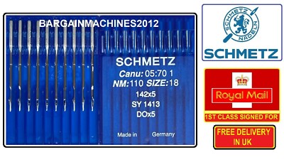 SINGER 99W 75 ÖSEN KNOPFLOCH DOX5,142X5,SY1413 S=110/18 INDUS MASCHINENNADEL