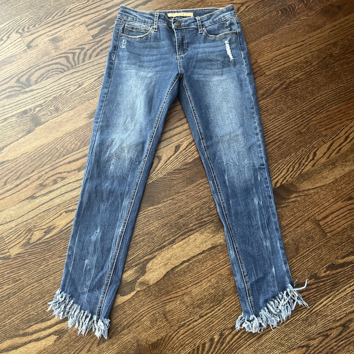 Joe's Joes Skinny Ankle Jeans Sz 16 Distressed Raw Waist 26