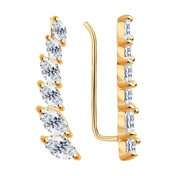 Ohrringe Ohrstecker 925 Silber Vergoldet Rosegoldoptik Zirkonia Echtschmuck-image