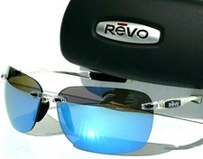 NEW REVO DESCEND CLEAR Crystal POLARIZED Blue Water Lens Sunglass 1070xl 09 BL