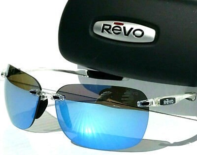 NEW* REVO DESCEND CLEAR Crystal POLARIZED Blue Water Lens Sunglass 1070xl 09 BL