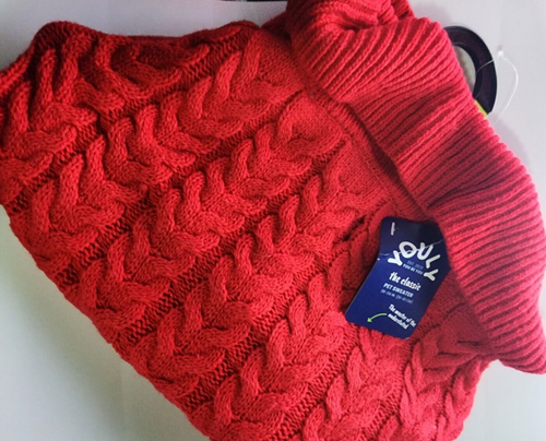 YOULY Red Dog Sweater,  X-Large