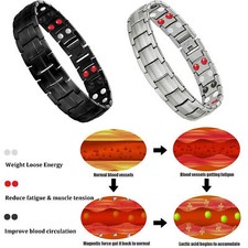 Men Magnetic Pain Relief for Arthritis Stainless Steel Magnetic Therapy Bracelet