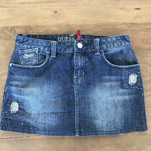 Minigonna In Jeans e Strass Swaroski Guess Taglia 12 Anni | eBay