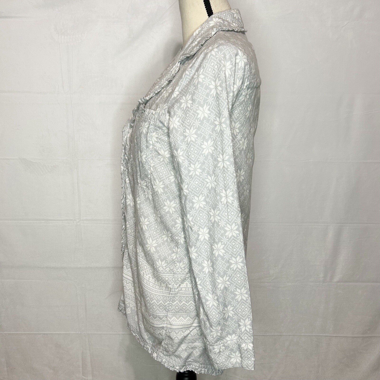 Soft Surroundings Gray Devine Flannel Pajama Loun… - image 5