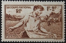 1940 FRANCE Y & T N° 467  Neuf *  AVEC TRACE CHARNIERE