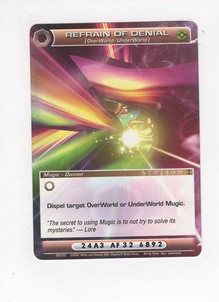 Chaotic Mugic Refrain of Denial Overworld Underworld common | eBay