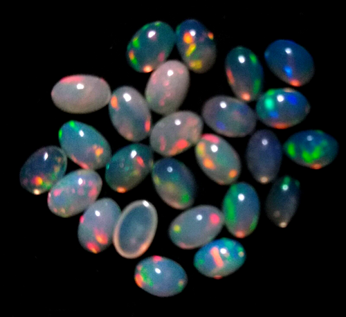 Natural Ethiopian Welo Opal Oval 6*4 M Loose Gemstone Cabochon 25 Pcs Lot 8 Ct - Picture 3 of 5