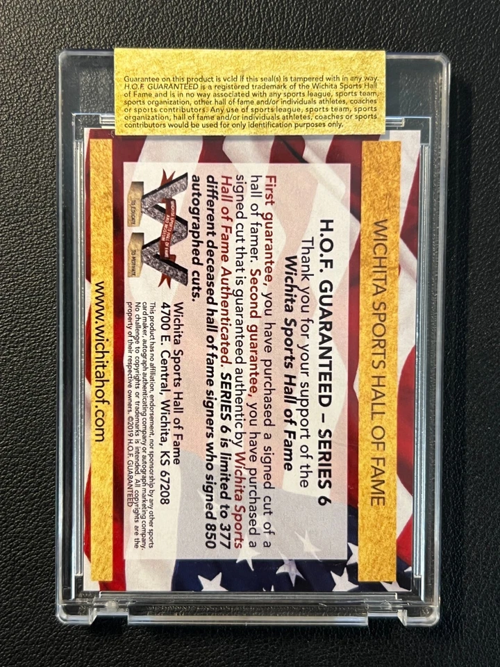 Lou Boudreau Signed Card Witchita Sports HOF CERT. MLB C. Indians HOF (d.2001)! - Image 2 of 2