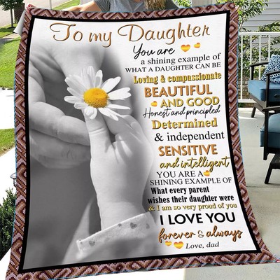 To my Daughter Fleece Blanket, Gift from Dad, I LOVE YOU Forever and Always