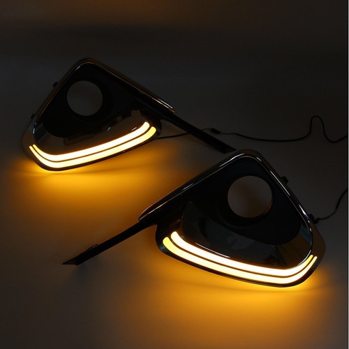 Luz de marcha diurna LED TFL para Toyota Fortuner 2015 2016 DRL luz lámpara intermitente amarillo - Imagen 12 de 12