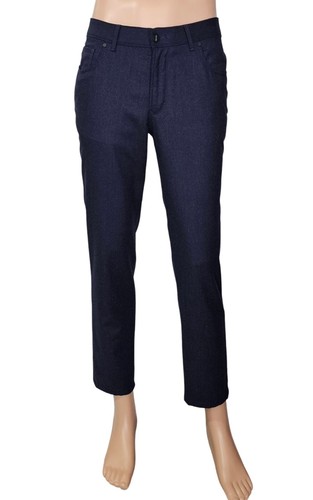 HILTL Kent Navy Blue Wool Flannel Five Pocket Jean Pant 31 X 28 $295