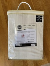 New 100% Cotton Extra Deep Cream Fitted Three Quarter Bed (Small Double) Sheet