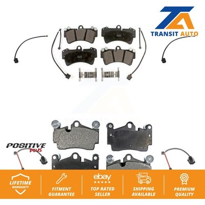 Front Rear Semi-Metallic Disc Brake Pads And Extra Wear Sensors Kit For Audi Q7
