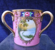 Unusual Noritake Gilded Miniature Tyg