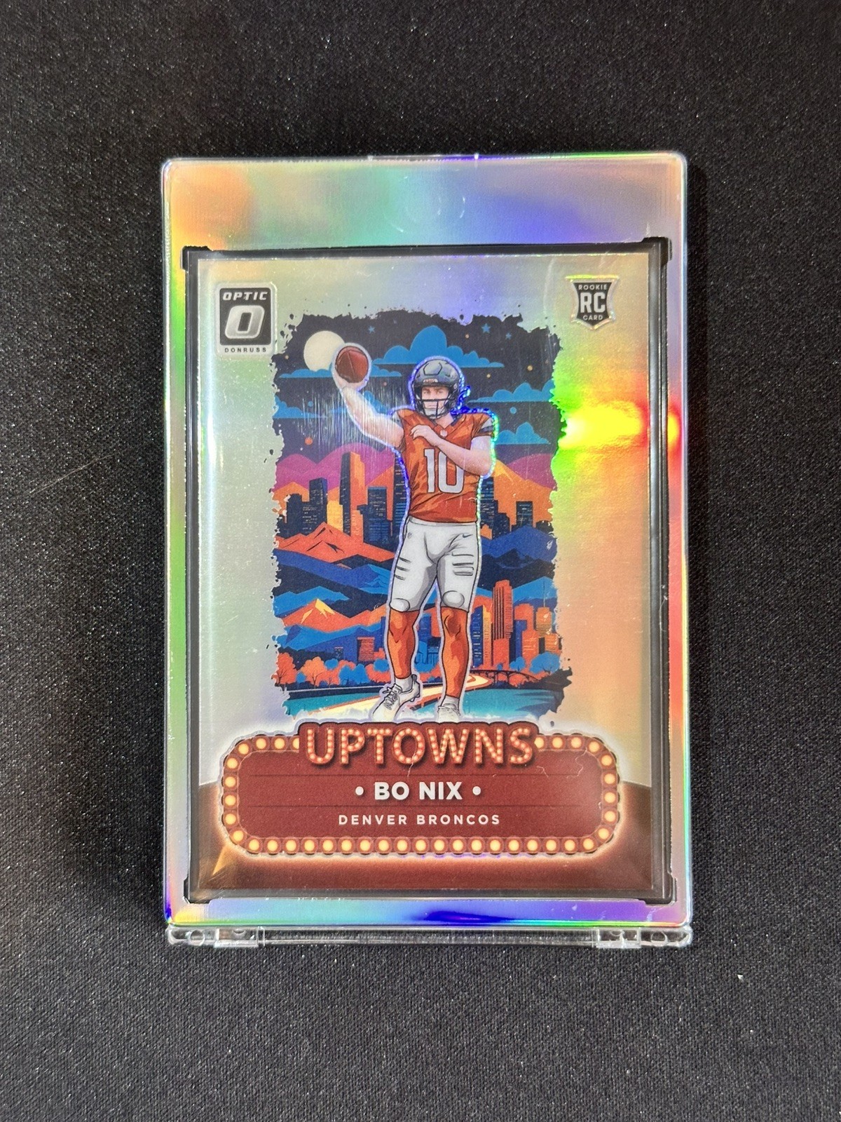 Bo Nix 2024 Panini Donruss Optic🔥🔥🔥Uptowns RC #3🔥🔥🔥