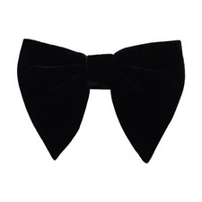 Men's Velvet Vintage Bow Tie Tuxedo Big Bowtie Black