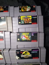 SNES Game Lot 12 Games Super Marioworld Tetris 2 Ms Pac Man 