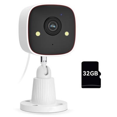 2.4G WiFi 2K Baby/Pet Camera Indoor Outdoor Security Camera with 32G SD Card