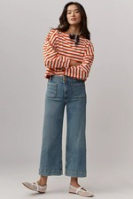 Anthropologie The Colette Crop High-Rise Wide-Leg Jeans by Maeve - Free Shipping