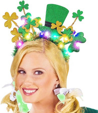 LED Shamrock Headband for St. Patrick's Day - Women's Costume Accessory