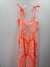 Pre-Owned Juliet Dunn Orange Size 10 Maxi Sleeveless Dress