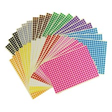 Sticky Color Coding Labels Removable Small Circle Dot 6mm, Multicolored