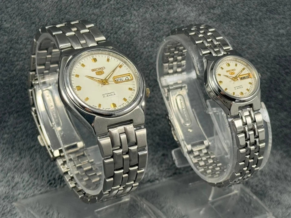 Seiko 5 Automatic Watches – His and Hers – 7S26 And 4207 – 21 Jewels –Japan Made - Image 3 of 4