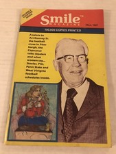 1987 Smile Magazine Salute to Art Rooney Pittsburgh Steelers Pitt PSU Schedules