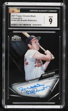 2021 Topps Chrome Black Brooks Robinson #CBA-BR CGC 9 Mint Auto HOF 2d4