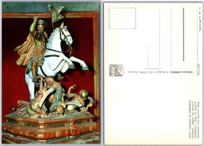 Continental Santiago De Compostela Statue Postcard