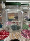 3 Vtg Hoosier Glass Jars with Green Lids, 1940's-Great Condition — photo 4