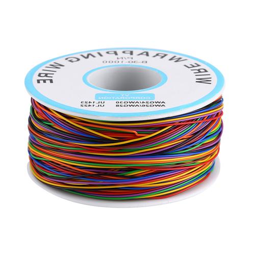 PUSOKEI Farbiges Isolationskabel, 30 AWG – 250 M, 8-adrig, Verzinnter Kupferdraht Für Elektronik