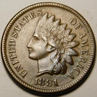 1881 Indian Head Cent EF-XF  "As Pictured  Not Cleaned"