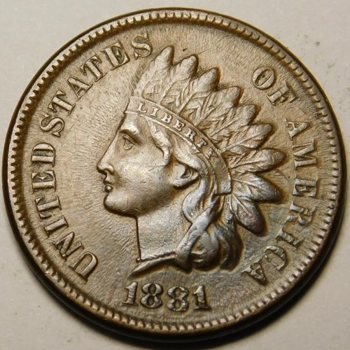 1881 Indian Head Cent EF-XF  "As Pictured  Not Cleaned"