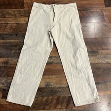 Carhartt White Drill Pants Vtg Made In USA Painters Dungarees 40x32 72WS